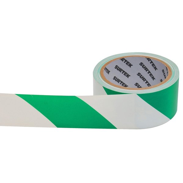 Surtek White And Green Signaling Tape 18M 138062